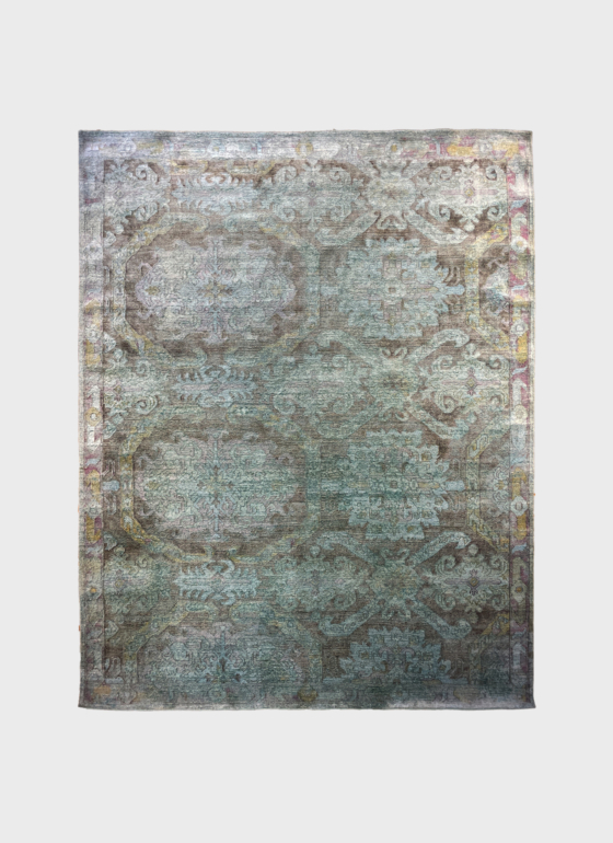 Tabriz Green Silk