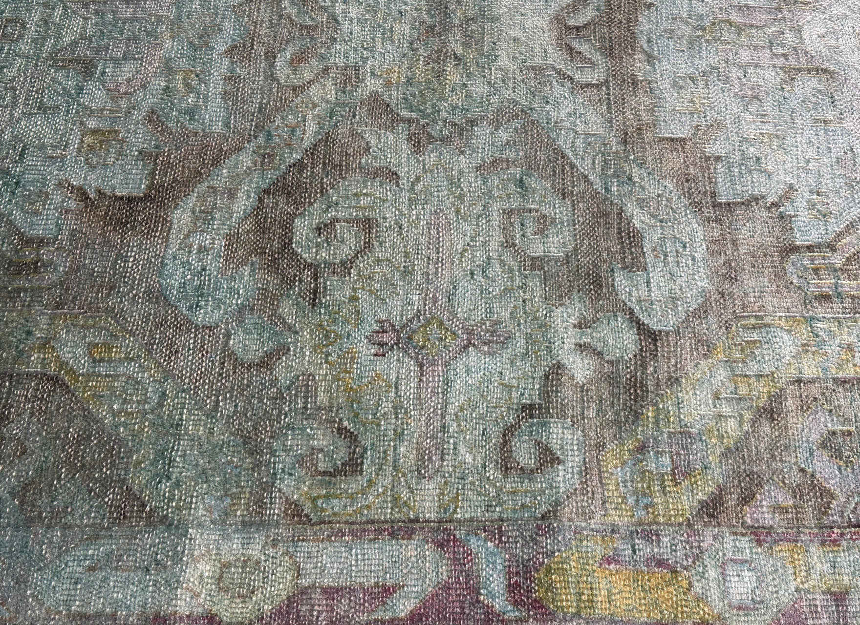 Tabriz Green Silk