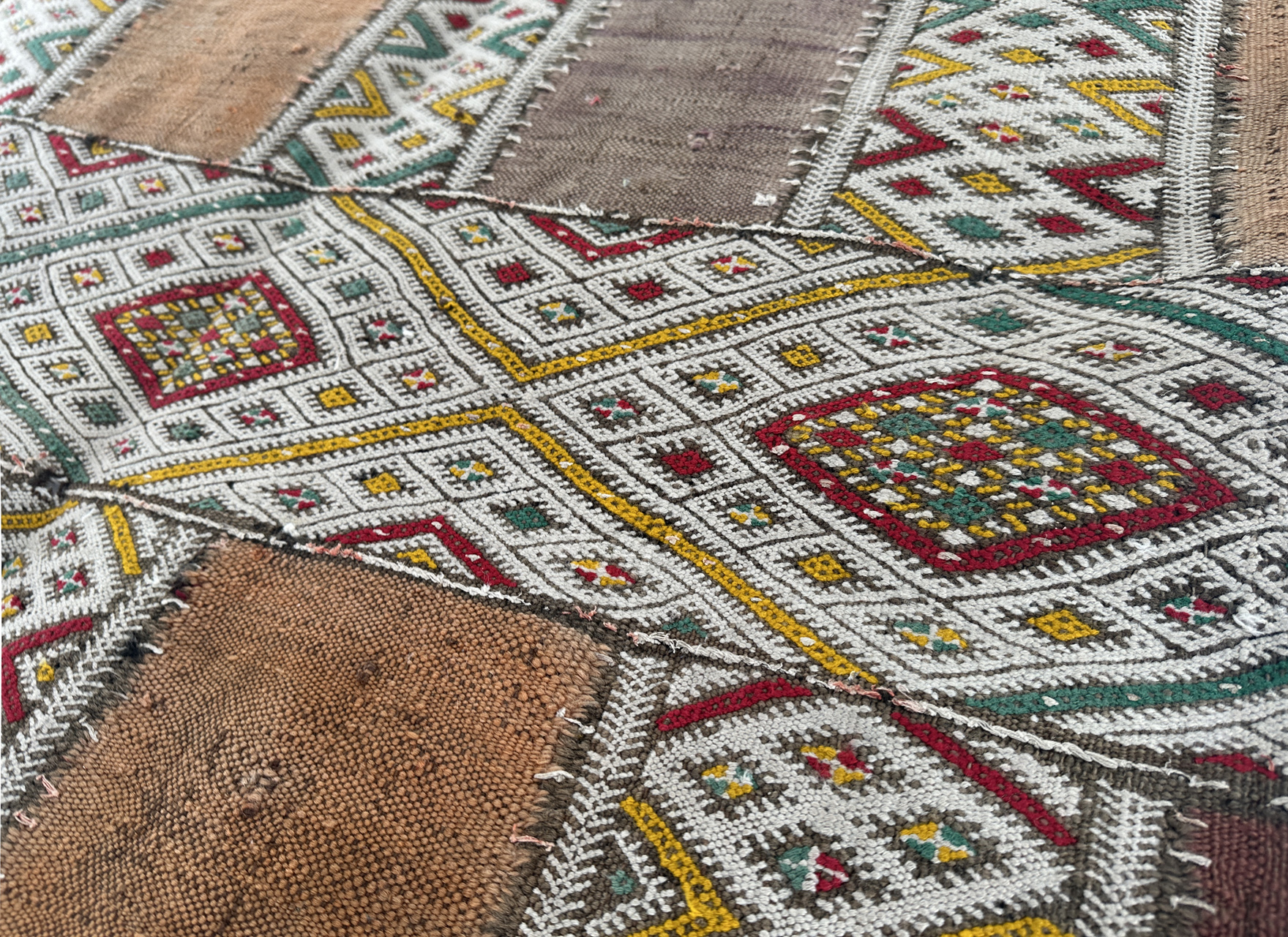 Moroccan Embroidered Kilim