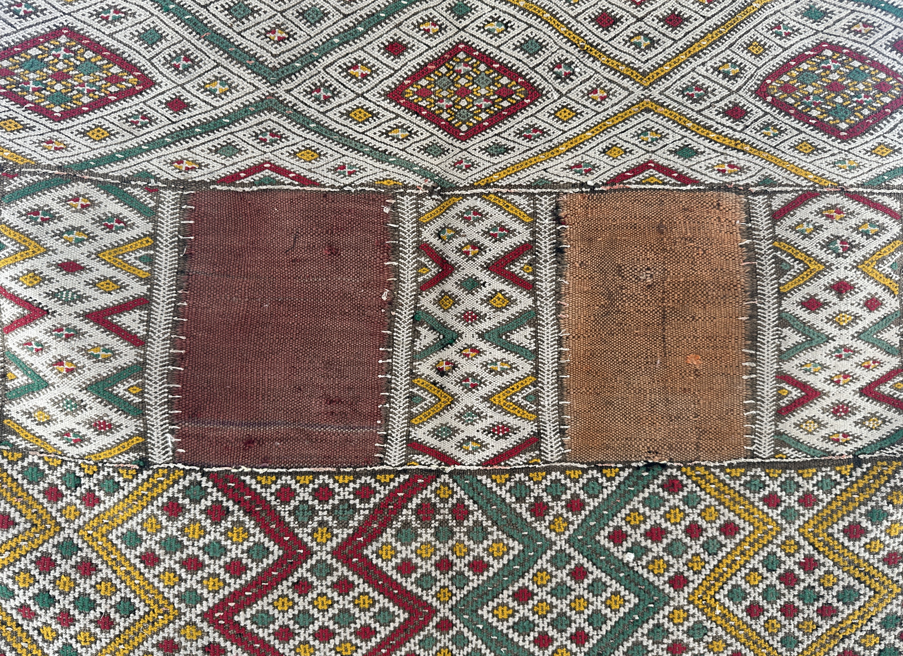 Moroccan Embroidered Kilim