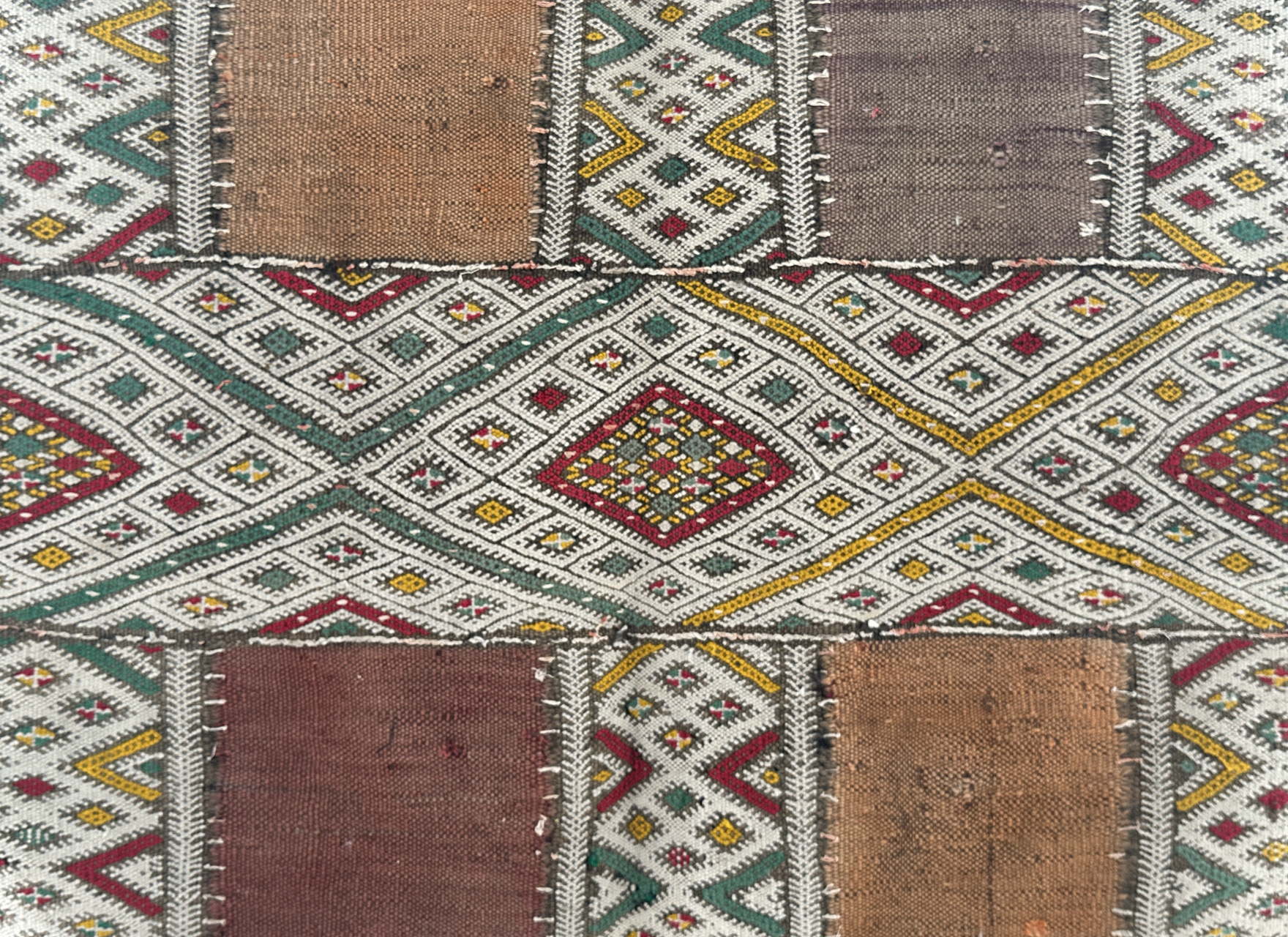 Moroccan Embroidered Kilim