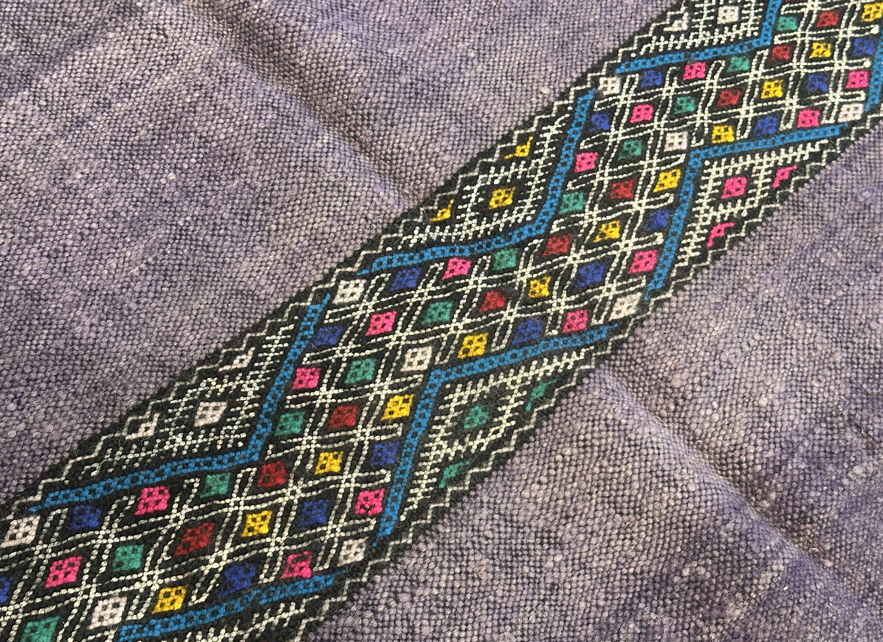 Moroccan Embroided Kilim