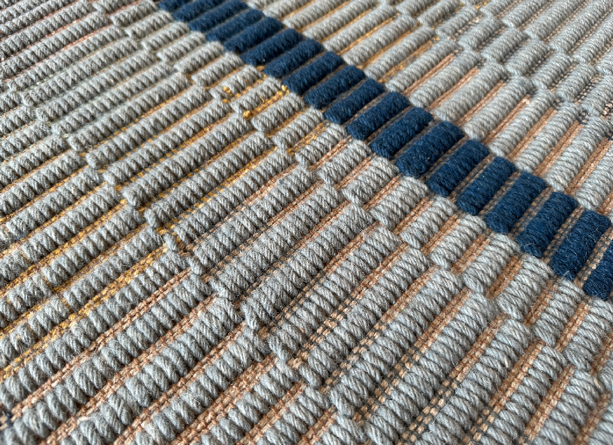 L.Blue Stripes Kilim